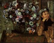 Edgar Degas Madame Valpincon with Chrysanthemums oil painting picture wholesale